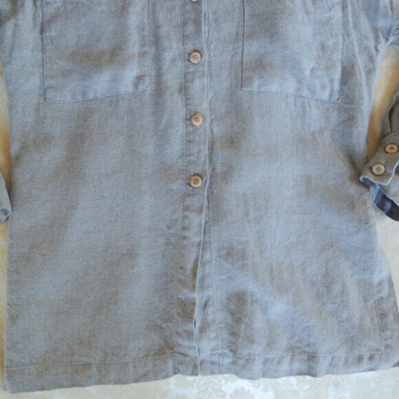 Linenfox Gray Vika Wool & Linen Shirt XS *Oversized* - Picture 5 of 10
